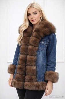 Kabát s pravou kožušinkou M