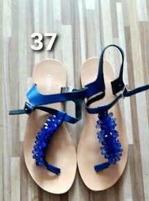 Letne sandalky modre 37 bez opátku