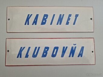 Tabulka KLUBOVŇA,KABINET