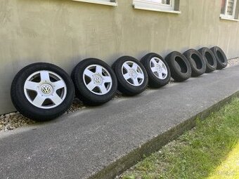 VW Disky 5x100 R15 +zimné pneumatiky