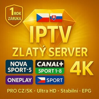 IPTV Gold Server 4K UHD (1 rok)
