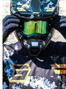 Okuliare mx SHOT čierne zrk.sklo zlaté