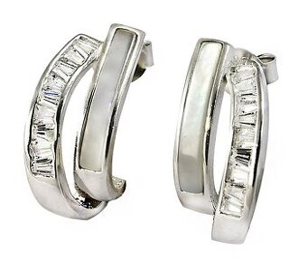 Strieborné náušnice Glare 945