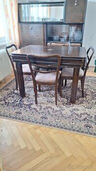 Starožitný rozkladací drevený stôl - 1