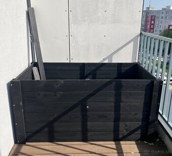 Vyvýšený záhon drevený, antracitový