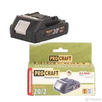 Akumulátor 20V Li-ion, 2000mAh Procraft 20/2A
