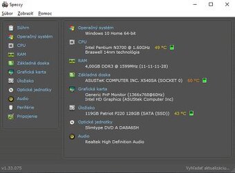 predaj notbúku zn. ASUS
