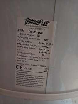 Predam plynový ohrievač vody Quadroflex