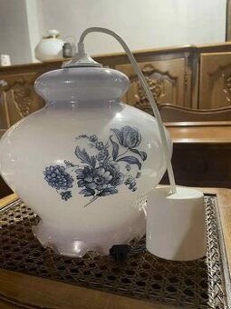 luster, sklo, malovaný, v 29 cm, priemer 30 cm, max d 60 cm