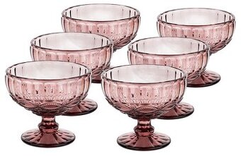 Poháre na zmrzlinu, ružová, vintage, FREGATA