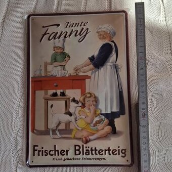 kovova vintage tabulka 30x20 cm