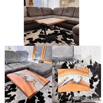 Predám konferenčný stolík z orechového dreva.