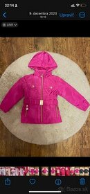 Dievčenský prechodný kabátik ,ružovej farby,veľkosť 98 - 1
