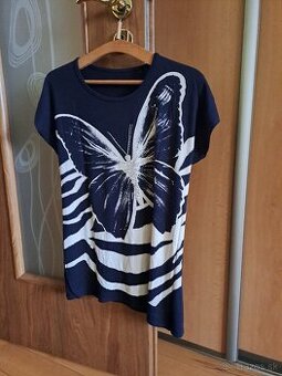 Tmavomodre letne tricko/top/bluzka
