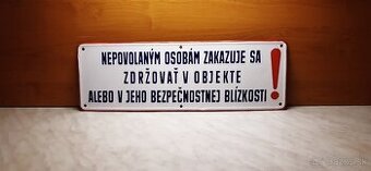 Velka smaltovana retro -cedula-tabula