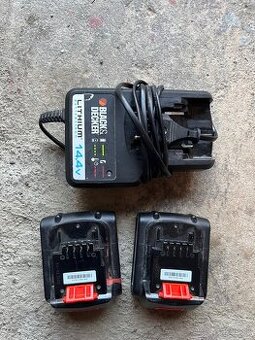Black Decker 14,4V aku batérie + nabíjačka