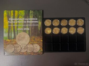 Komplet sada všetkých slovenských 5€ zberateľských mincí