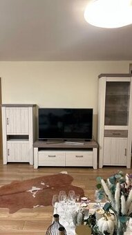 Obývacia stena Cruz, kombi, bielená pínia/šedý dub