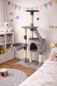 Škrabadlo pre mačky 118cm - sivé alebo béžové