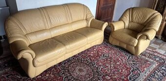Kožená sedací souprava 3+1,5837