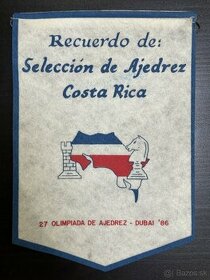 Vlajka hráčov šachu Kostariky 27dmé MS v Dubaji 1986