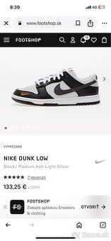 Nike Dunk Low, tenisky čierne