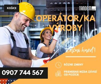 Operátor/ka výroby v Košiciach