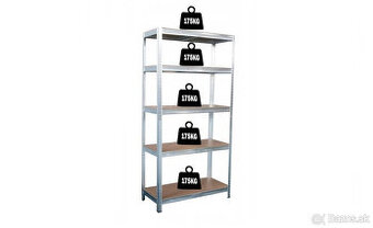 Pozinkované regále 180x90x40 cm, nosnosť 875kg, 5 políc