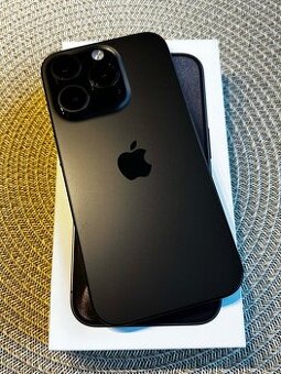 IPHONE 15 PRO 256GB BLACK TITANIUM, AKO NOVÝ