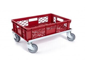 Predáme Vozíky na bedničky z nerezu.