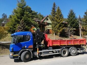 SCANIA kontajnerové vozidlo s hydraulickou rukou