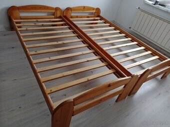 2ks drevené postele  masív 200x90
