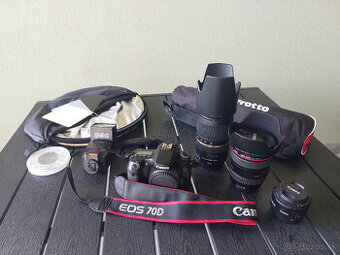 Predám digitálnu zrkadlovku Canon EOS 70D + Príslušenstvo