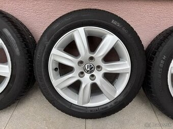 Hliníkové disky s pneu originál Volkswagen 5x100 R15