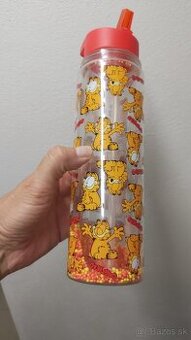 fľaša plastová Carfield na vodu 1L -detský motív -nová