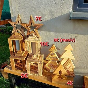 Vianočné dekorácie/drevené dekoracie - 1