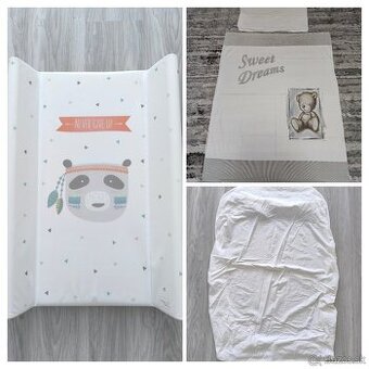 Prebaľovacia podložka, plachty, obliečky