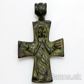 byzantský bronzový prívesok krížik 500-1000 A.D.