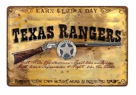 cedule plechová - Texas Rangers - 1