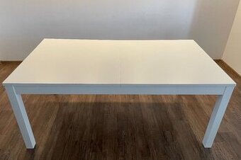 Rozkladací biely jedálenský stôl 180/220/260 x 95 cm