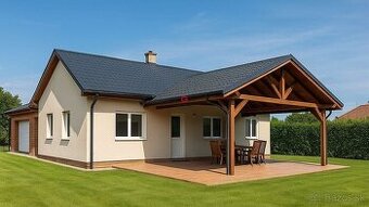 3-IZBOVÝ RODINNÝ DOM S KRYTOU TERASOU A VEĽKOU ZÁHRADOU – BU