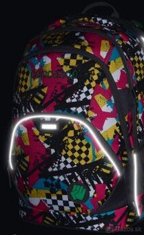 Školský batoh Coocazoo Checkered Bolts Blue