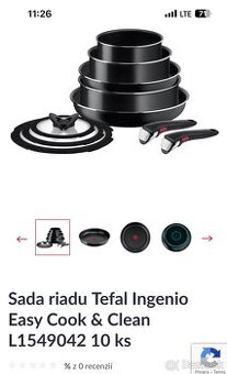 Sada riadu Tefal Ingenio Easy Cook & Clean L1549042 10 ks