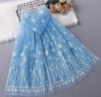 Plášť s kapucňou princezná Elza Popoluška Ľadová kráľovná