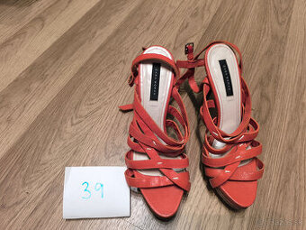 Predám oranžové lodičky s opätkami