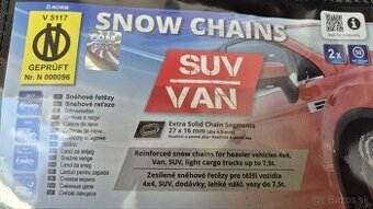 Predám nové, nepoužité snehové reťaze na VAN/ SUV