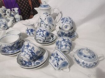 Cibulak, zwiebelmuster, čajový set, kávová sada