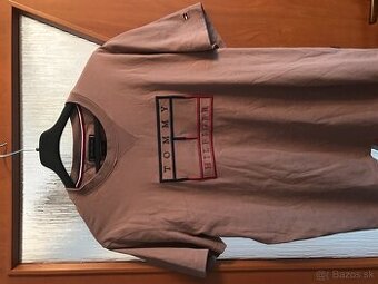 TOMMY HILFIGER originál caramel damske tricko L/XL
