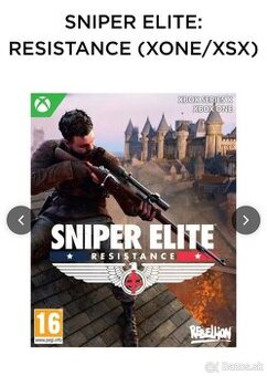 Sniper Elite Resistance Xbox one