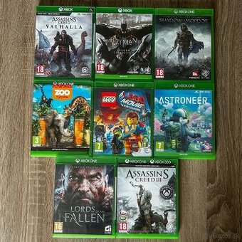 Hry Xbox One, Xbox 360 Xbox X, Assasins Creed, Batman a iné.